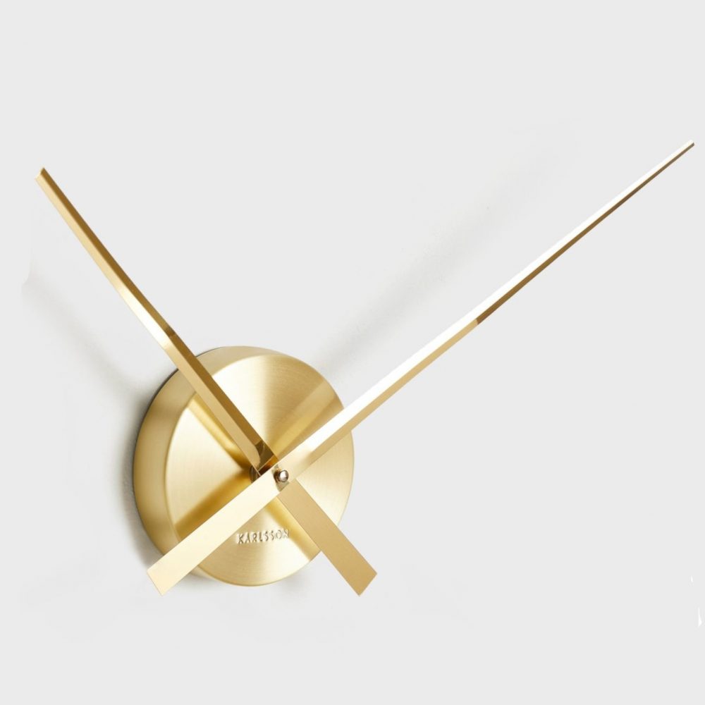 Karlsson - Orologio a palette senza alloggiamento, bianco, con supporto in  ottone, in acciaio, 8,5 x 36 x 14 cm 